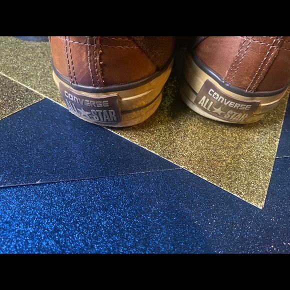 CONVERSE LTHR VTG WARM COGNAC Sneakers FLAWED RARE - Picture 10 of 16